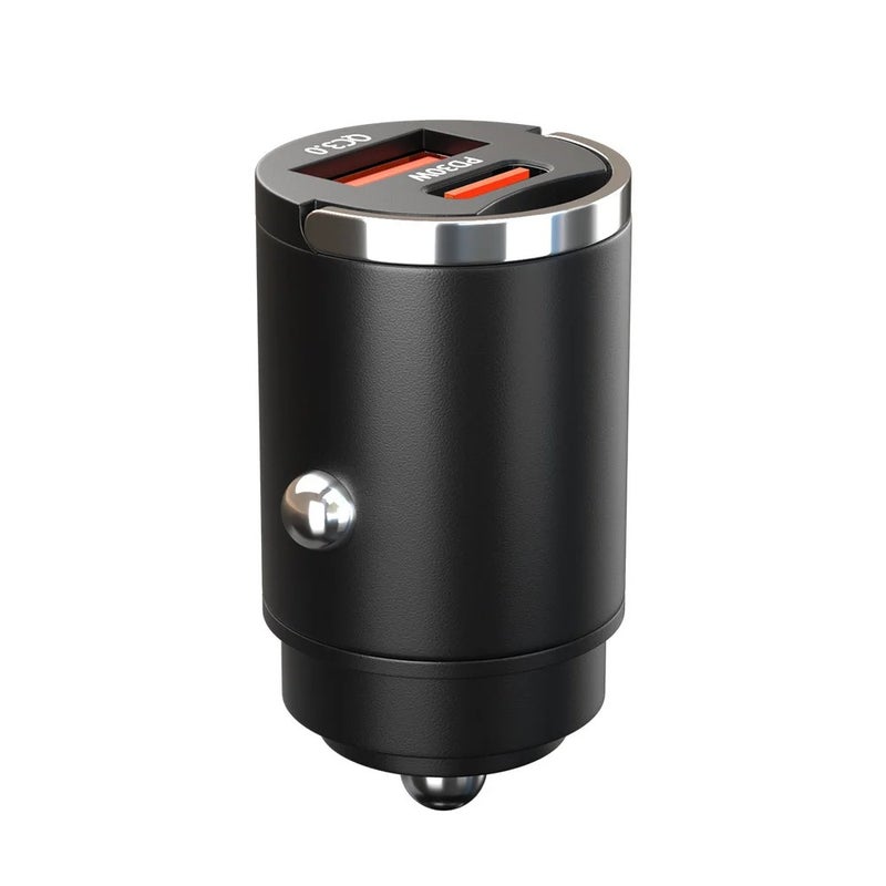 Bluejw PD 30W QC3.0 100W Mini Car Charger, Super Fast Charging, Metal Pull Ring, 12-24V Voltage, Hidden Cigarette Lighter, Automobile Chargers - Image 1